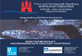 Bauschild Hamburg Finkenwerder mit Satellitenfoto, Ansicht vergr&ouml;&szlig;ern